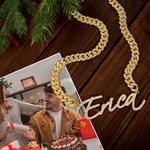 Personalized Iced Out Cuban Necklace with Name Pendant Hip Hop Zircon Jewelry Birthday Valentine's Day Gift for Hip-hop Fans