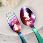 Personalized Mermaid Cutlery Set Gift for Kids