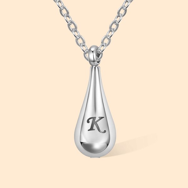Lágrima personalizada urna crematoria collar de la memoria de regalo