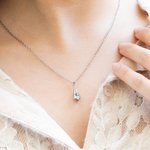 Personalized Teardrop Cremation Urn Necklace Memory Gift