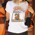 Personlig höstpumpa T-shirt Familj T-shirt Mormor T-shirt