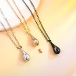 Personalized Teardrop Cremation Urn Necklace Memory Gift