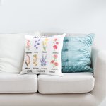 Personalized Birth Flower DIY Embroidery Kit Pillow Cushion Case