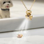 Personalisierte Foto Projektion 100 Sprachen Ich liebe dich Projektion Schutzengel Flügel Halskette