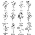 Personalisierte Leder Name Geburt Blume und Zodiac-Schmuck-Box für Frauen Mädchen