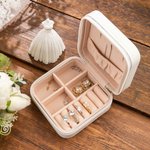 Personalisierte Leder Name Geburt Blume und Zodiac-Schmuck-Box für Frauen Mädchen