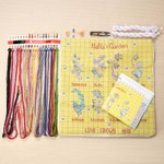 Personalized Birth Flower DIY Embroidery Kit Pillow Cushion Case