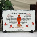 Personalisierte Kardinal Schiefer Home Decor Sympathie Erinnerung Geschenk