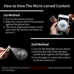 Personalised Camera Photo Sterling Silver Projection Necklace with Zircon Birthday Anniversary Gift for Women