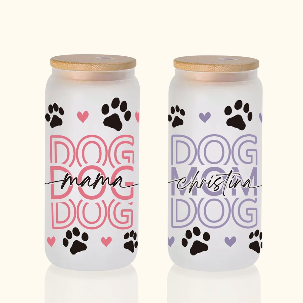 Personalized Dog Mom Cup with Lid and Straw CALLIE