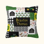 Personalized Christmas Farm Themed Throw Pillow Cushion Cover