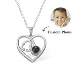 Estetoscopio Corazón Personalizado Te Quiero en 100 Idiomas Collar Foto Proyección Plata de Ley 925