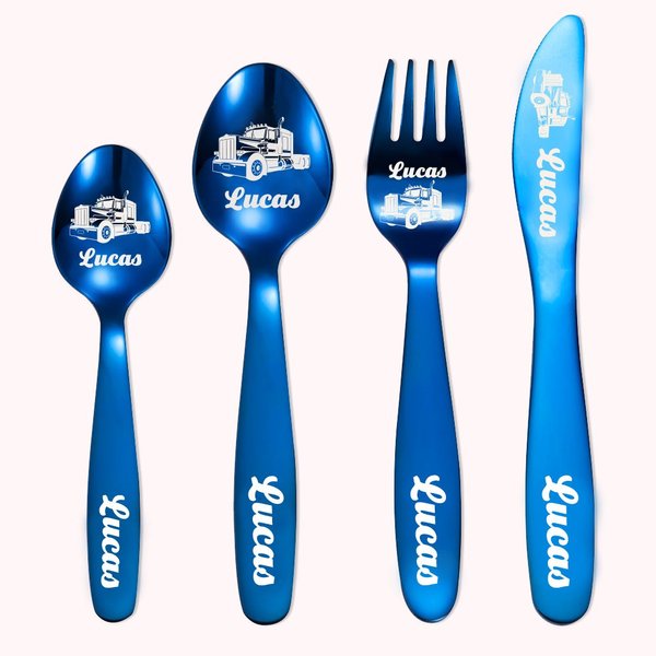 Set de couverts pour camion personnalisé Cadeau pour enfants