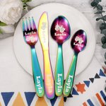 Personalized Extreme Stunt Truck Theme Cutlery Set Gift for Kids