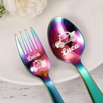 Set de couverts pour voitures de police personnalisé Cadeau pour enfants