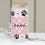 Taza Mamá Perro Personalizada con Tapa y Pajita