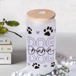Taza Mamá Perro Personalizada con Tapa y Pajita