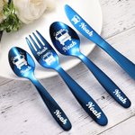 Set de couverts pour voitures de police personnalisé Cadeau pour enfants