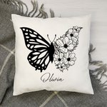 Personalisierte Schmetterling Geburt Blume Blumenstrauß Kissen werfen Kissenbezug