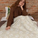 Gepersonaliseerde Paw Print Zachte Fleece Deken met Naam Verjaardagscadeau voor dierenliefhebbers