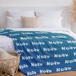 Personalised Cartoon Cute Font Fleece Blanket with Name and Gradient Color High Quality Super Soft Home Decor Birthday Gift for Kids