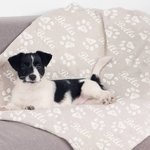 Gepersonaliseerde Paw Print Zachte Fleece Deken met Naam Verjaardagscadeau voor dierenliefhebbers