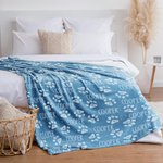 Gepersonaliseerde Paw Print Zachte Fleece Deken met Naam Verjaardagscadeau voor dierenliefhebbers