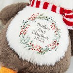 Gepersonaliseerde eerste Vrolijk Kerstfeest Pinguïn Plushies Gift