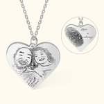 Collar personalizado con foto de la huella dactilar grabado Keepsake regalo para ella