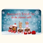 Personalized Christmas Cute Gingerbread Man Character Metal Biscuit Tin