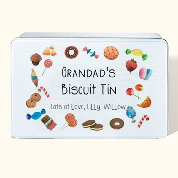 Boîte à biscuits et bonbons en métal personnalisée