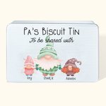 Lata de galletas de metal enana gnoma de Navidad personalizada