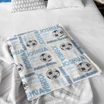Personalized Name Soccer Soft Fleece Blanket for World Cup Team Gift for Sports Lover