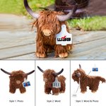 Highland Cow Stuffed Animal with Personalised Ear Tag Plush Toy