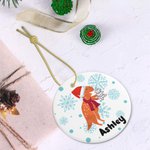 Gepersonaliseerd Keramisch Kerst Ornament