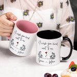 Personalized I Wish You Lived Next To Me Long Distance Mug with Name Gift for Friend Lover Neighbor Valentine's Day Housewarming Christmas