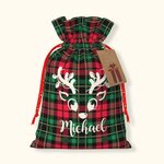 Sac cadeau de Noël personnalisé avec étiquettes pour la décoration de Noël