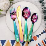 Personalized highland Cow Cutlery Sets Gift