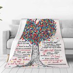 Personalisierte Die Welt zu mir Familie Herz Baum Decke Muttertag Geburtstag Geschenk für Familie