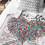 Personalisierte Die Welt zu mir Familie Herz Baum Decke Muttertag Geburtstag Geschenk für Familie