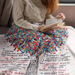 Personalisierte Die Welt zu mir Familie Herz Baum Decke Muttertag Geburtstag Geschenk für Familie