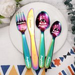 Personalisierte niedliche Kuh Besteck Sets Geschenk