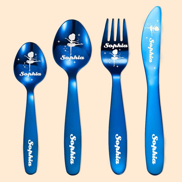 Personalized Ballet Cutlery Set Gift for Kids