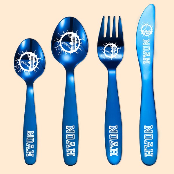 Personalized  Baseball Cutlery Sets Gift