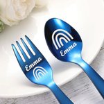 Personalized Rainbow Cutlery Set Gift for Kids