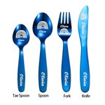 Set de couverts arc-en-ciel personnalisé - Cadeau pour enfants