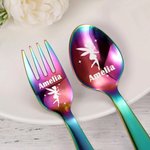Personalized Princess Cutlery Set Gift for Kids