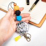 Cordoncino personalizzato con stampa leopardata con nappe e perline Regalo di apprezzamento per l'insegnante per il ritorno a scuola