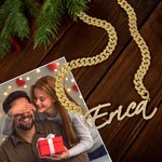 Personalized Iced Out Cuban Necklace with Name Pendant Hip Hop Zircon Jewelry Birthday Valentine's Day Gift for Hip-hop Fans