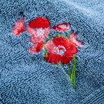 Personalized Embroidered Birth Flower Soft 100% Cotton Face Towel Bath Towel with Name Birthday Housewarming Gift for Family Friends